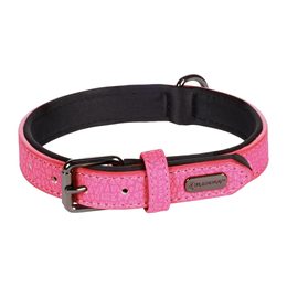 Lederhalsband Flamingo Leza pink