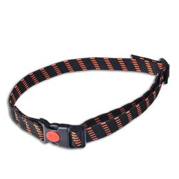 Collar de goma, negro-naranja 20 mm x 75 cm