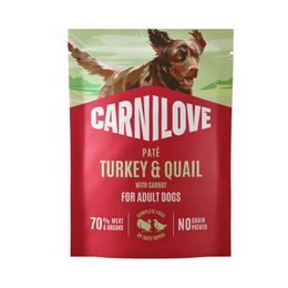 Carnilove Dog Pouch Paté Turkey & Quail + Carrot 300g