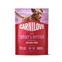 Carnilove Dog Pouch Paté Turkey & Buffalo + Rose 300g