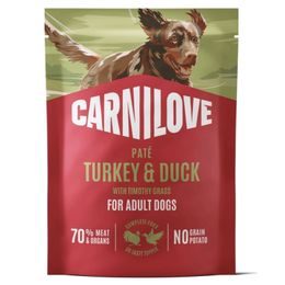 Carnilove Dog Pouch Paté Turkey & Duck + Timothy 300g