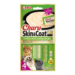 Churu Cat Skin&Coat Chicken with Scallop Recipe 4x14g