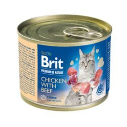 Brit Premium Cat by Nature puszka Chicken & Beef 200 g