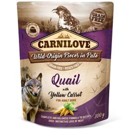 Carnilove Dog Pouch Paté Quail with Yellow Carrot 300 g