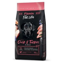 Expiry 26/04/2026: Fitmin Dog For Life Duck &amp; Turkey 12 kg