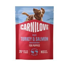 Carnilove Dog Pouch Paté Turkey&Salm.+Blueb.Puppy 300g