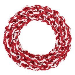 Reedog tug of war círculo rojo, juguete de tejido de punto, 19 cm