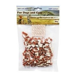 Przysmak Kanapka z kurczaka z dorszem mini 1cm/80g