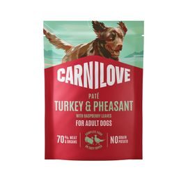 Carnilove Dog Pouch Paté Turkey & Pheasant + Raspberry Leaves 300g
