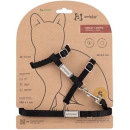 Amiplay Kšíry pro kočku s vodítkem Samba Černé