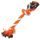 DOG FANTASY Baumwolle orange-weiß 2 Knoten 30 cm