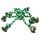 Spielzeug für überziehen DOG FANTASY Oktopus grün-weiß 45 cm