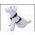 Gurtzeug DOG FANTASY Classic blau 65-100 cm