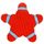 Reedog star red, latex whistling toy, 15 cm