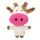 Reedog Plush Cow, pískací hračka cordura + plyš, 17 cm