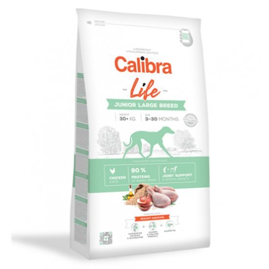 MHD 09.08.2026: Calibra Dog Life Junior Large Breed Chicken 12 kg