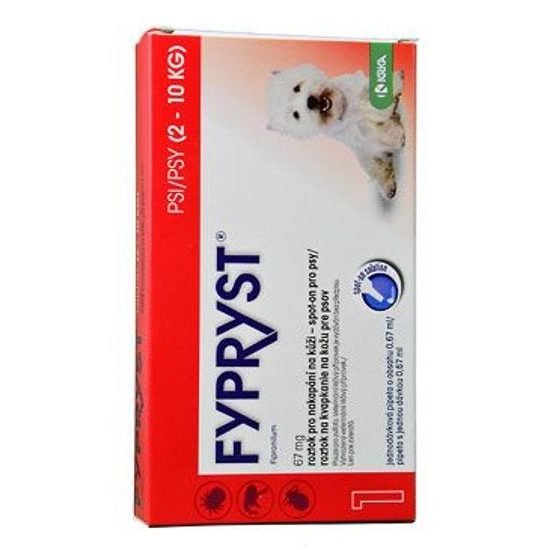 Fypryst Spot-on Dog S sol 1x0,67ml (2-10kg)