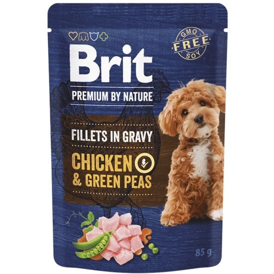 Brit Premium Dog saszetka Fillets in Gravy Chicken & Green Peas 85 g