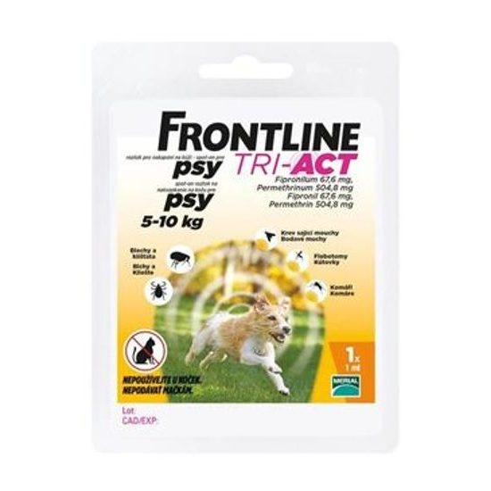 Frontline Tri-Act dla psów Spot-on S (5-10 kg) 1 pip