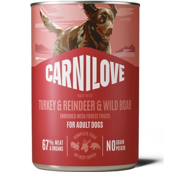 Carnilove Dog Can Paté Turkey & Reindeer & Wild Boar 400g