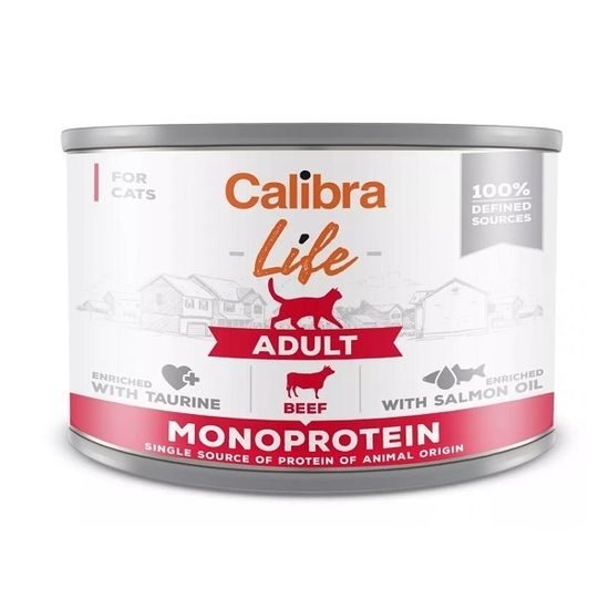 Calibra Cat Life konzerva Adult Beef Monoprotein 200 g