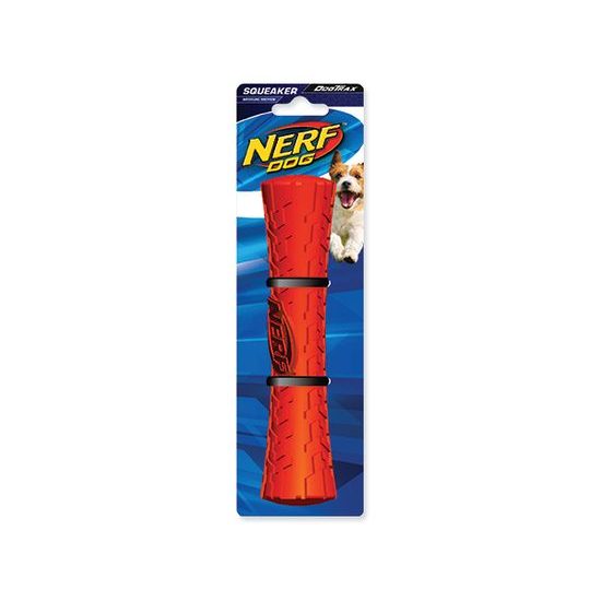 Hračka NERF gumový váleček pískací 17 cm