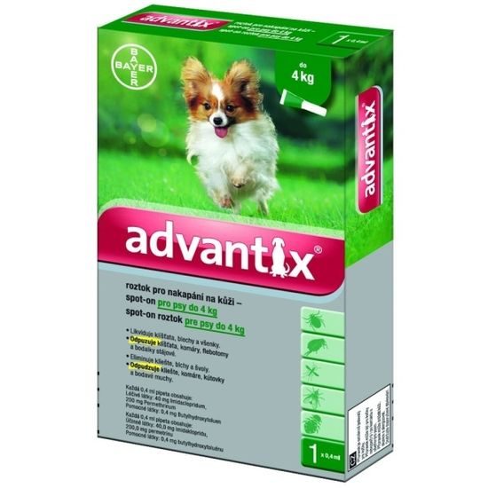 Advantix antiparazitní pipeta pro psy od 4 - 10 kg, 1 x 1 ml