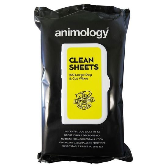 Animology Clean Sheets Cleaning Wipes, 100 pcs