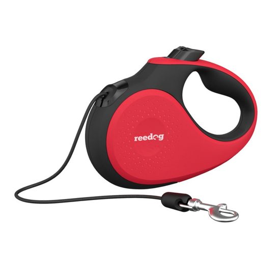 Reedog Senza Premium retractable dog leash M 20kg / 5m cord / red