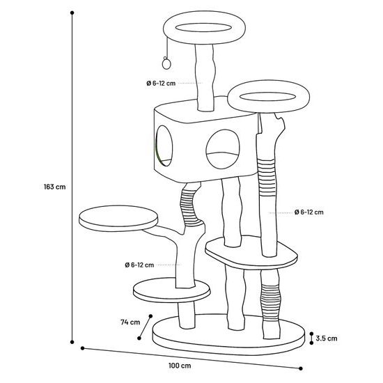 Flamingo Cat Scratching Post Yuna White