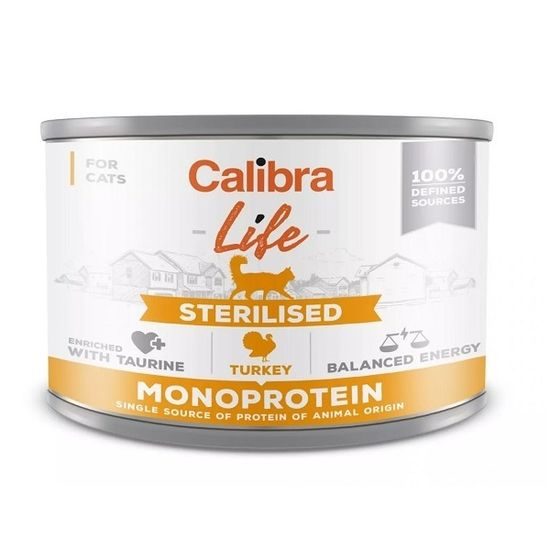 Calibra Cat Life konzerva Sterilised Turkey Monoprotein 200 g