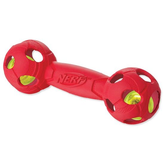 Hračka NERF gumová činka LED 17,5 cm