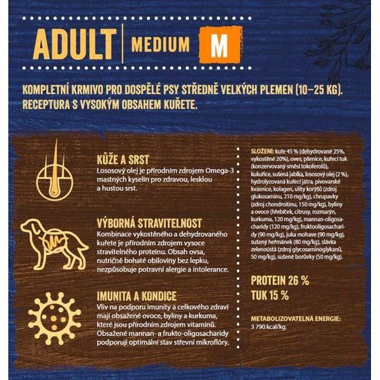Expirace 15.8. 2026 Brit Premium by Nature Adult M 8 kg