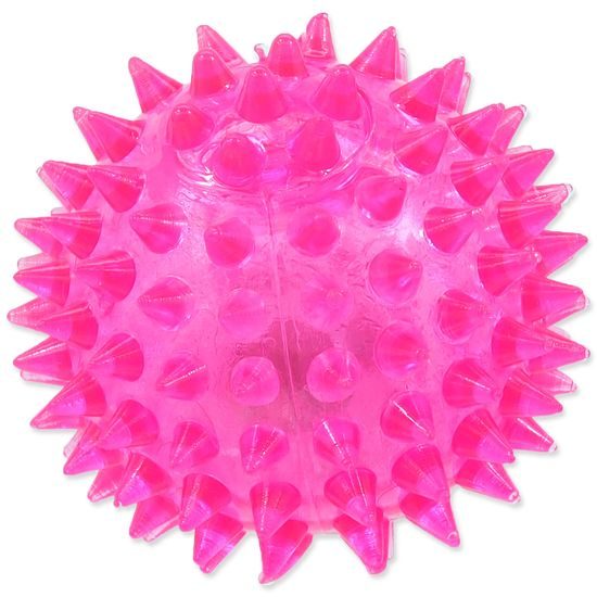 Zabawka DOG FANTASY piłeczka LED różowa 6 cm