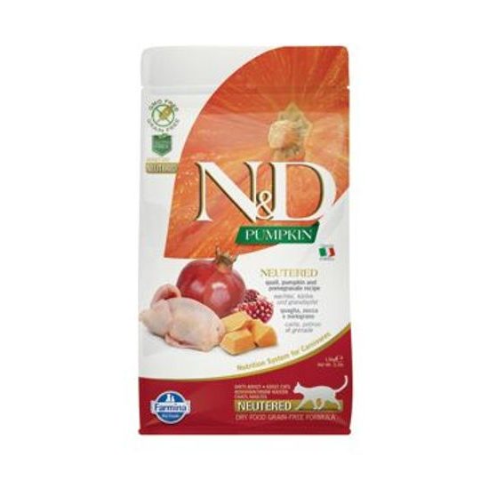 N&D GF Pumpkin CAT NEUTERED Quail & Pomegranate 1,5kg