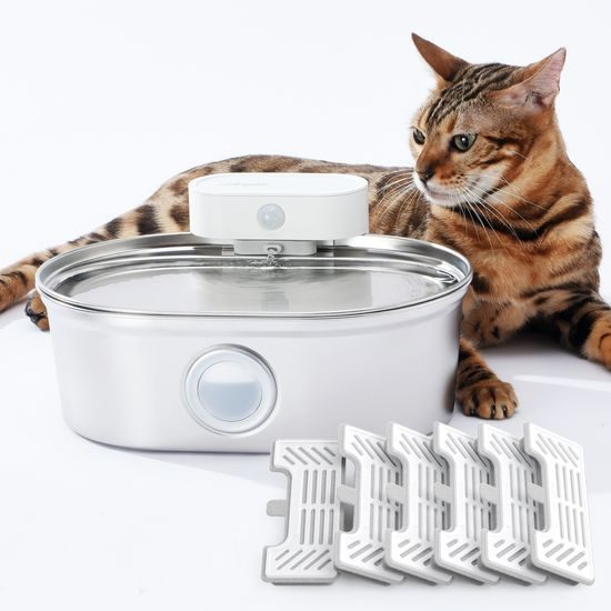 UahPet Pro Edelstahl-Brunnen für Haustiere