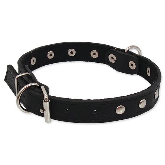 Halsband DOG FANTASY mit Nieten Filz-gefüttert 45 cm