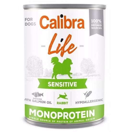 Calibra Dog Life konzerva Sensitive Rabbit 400 g