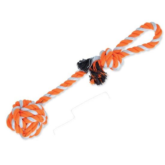 Speilzeug für überziehen DOG FANTASY Werfer orange-weiß 35 cm