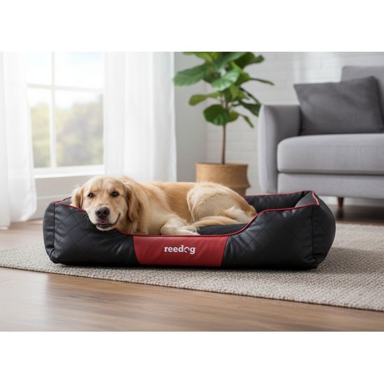 Reedog Pelíšek Black & Red Luxus