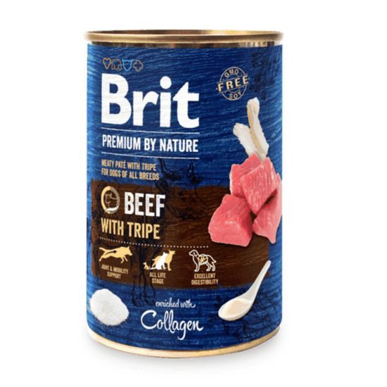 Brit konzerv Premium by Nature Beef & Tripes 400 g