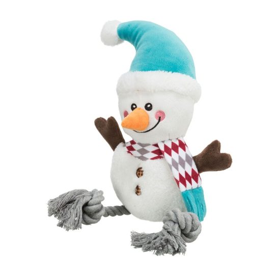 Xmas SNOWMAN, vánoční sněhulák, plyš/bavlna, 41 cm
