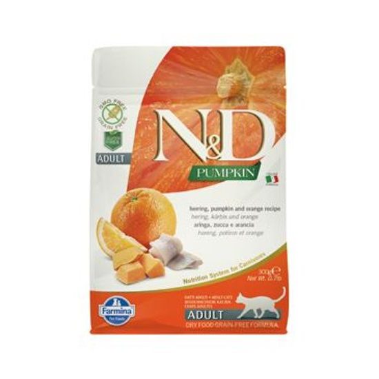 N&D GF Pumpkin CAT Herring & Orange 300g