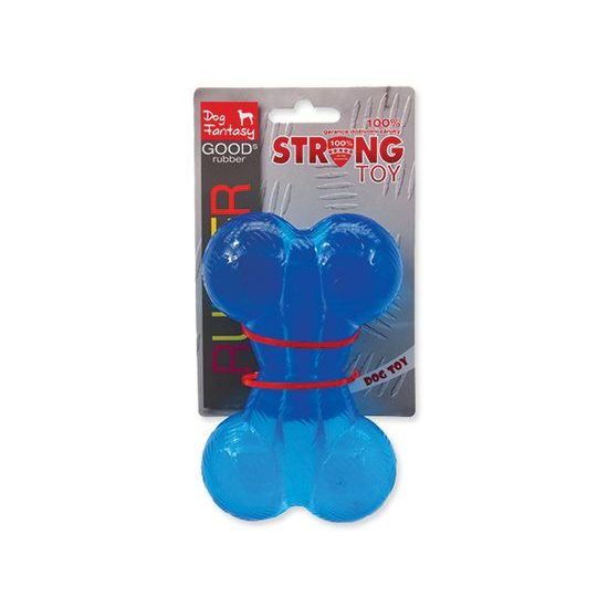Spielzeug DOG FANTASY Strong Gummiknochen blau 13,9 cm