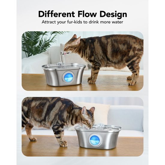 Petwant PWS 119 stylish stainless steel pet fountain