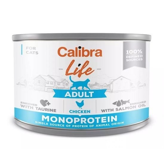 Calibra Cat Life konzerva Adult Chicken Monoprotein 200 g