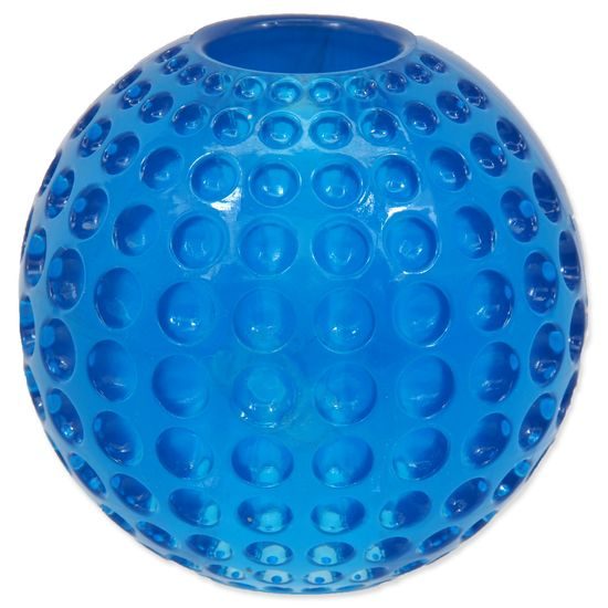 Spielzeug DOG FANTASY Strong Gummiball mit Dellen blau 6,3 cm