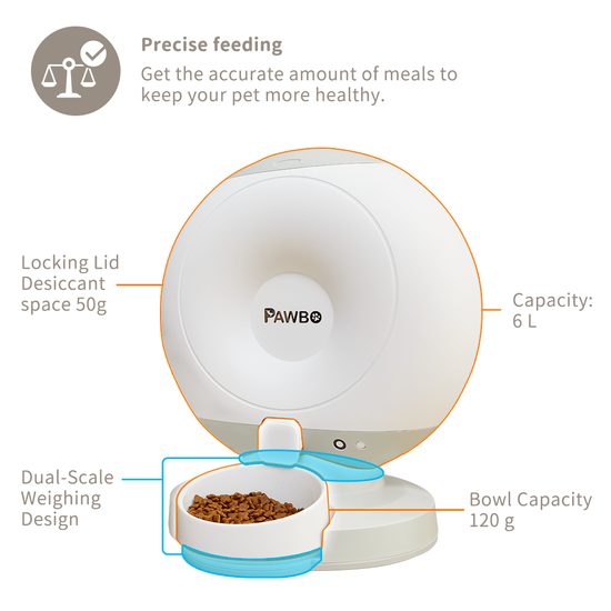 Smart feeder for cats and dogs Pawbo Crunchy