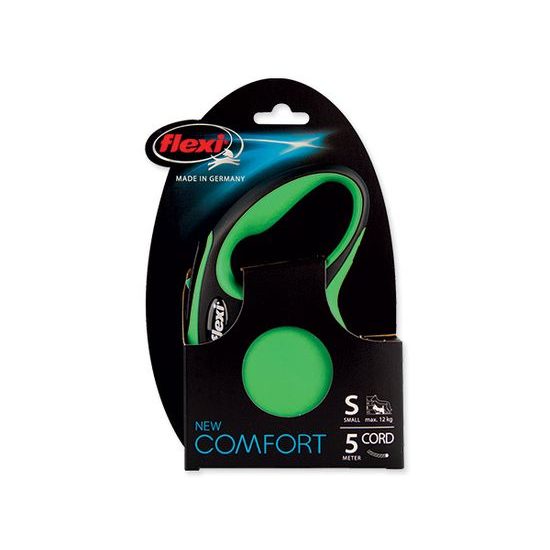 FLEXI Comfort New zsinóros póráz, zöld S - 5 m/12 kg