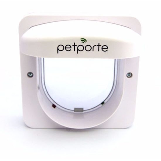 Smart drzwiczki PetPorte mikrochip, białe